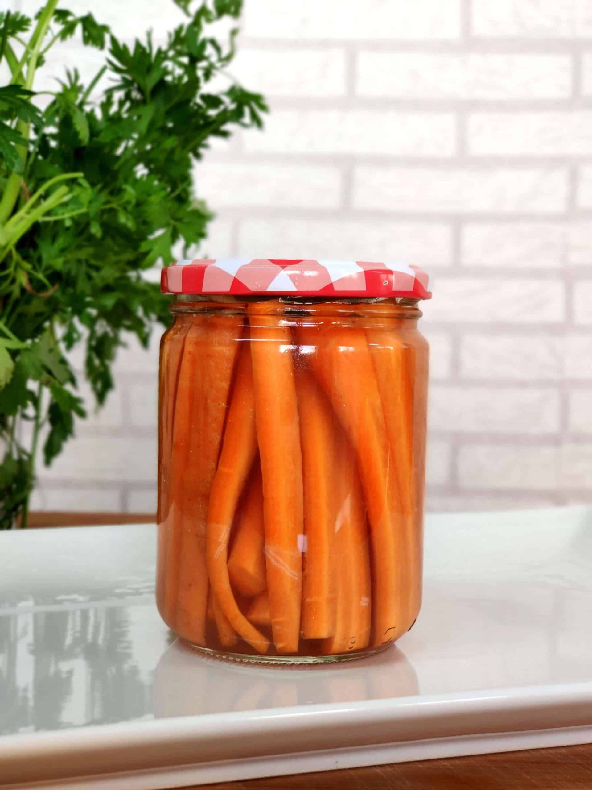 Zanahorias fermentadas en bastones